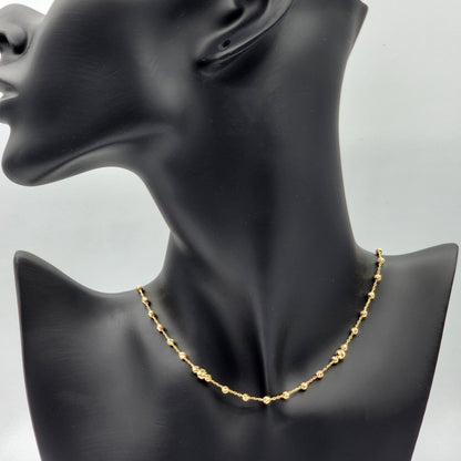 Gold Chain Necklace, 10K Yellow Gold Ball Necklace, Elegant Chain Jewelry for Timeless Statement, Modern Gold Jewelry, Stylish Gift for Her