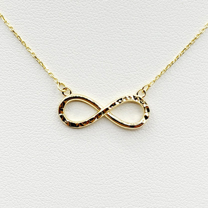 Infinity Gold Pendant ,10K Yellow Gold Infinity Necklace, Graduation Gift, Anniversary Gift, Eternity Pendant Charm, Christmas Gift for Her