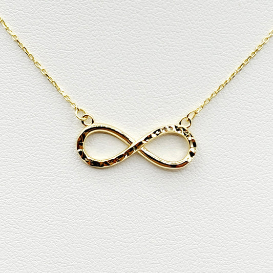 Infinity Gold Pendant ,10K Yellow Gold Infinity Necklace, Graduation Gift, Anniversary Gift, Eternity Pendant Charm, Christmas Gift for Her
