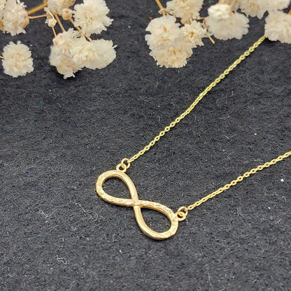 Infinity Gold Pendant ,10K Yellow Gold Infinity Necklace, Graduation Gift, Anniversary Gift, Eternity Pendant Charm, Christmas Gift for Her