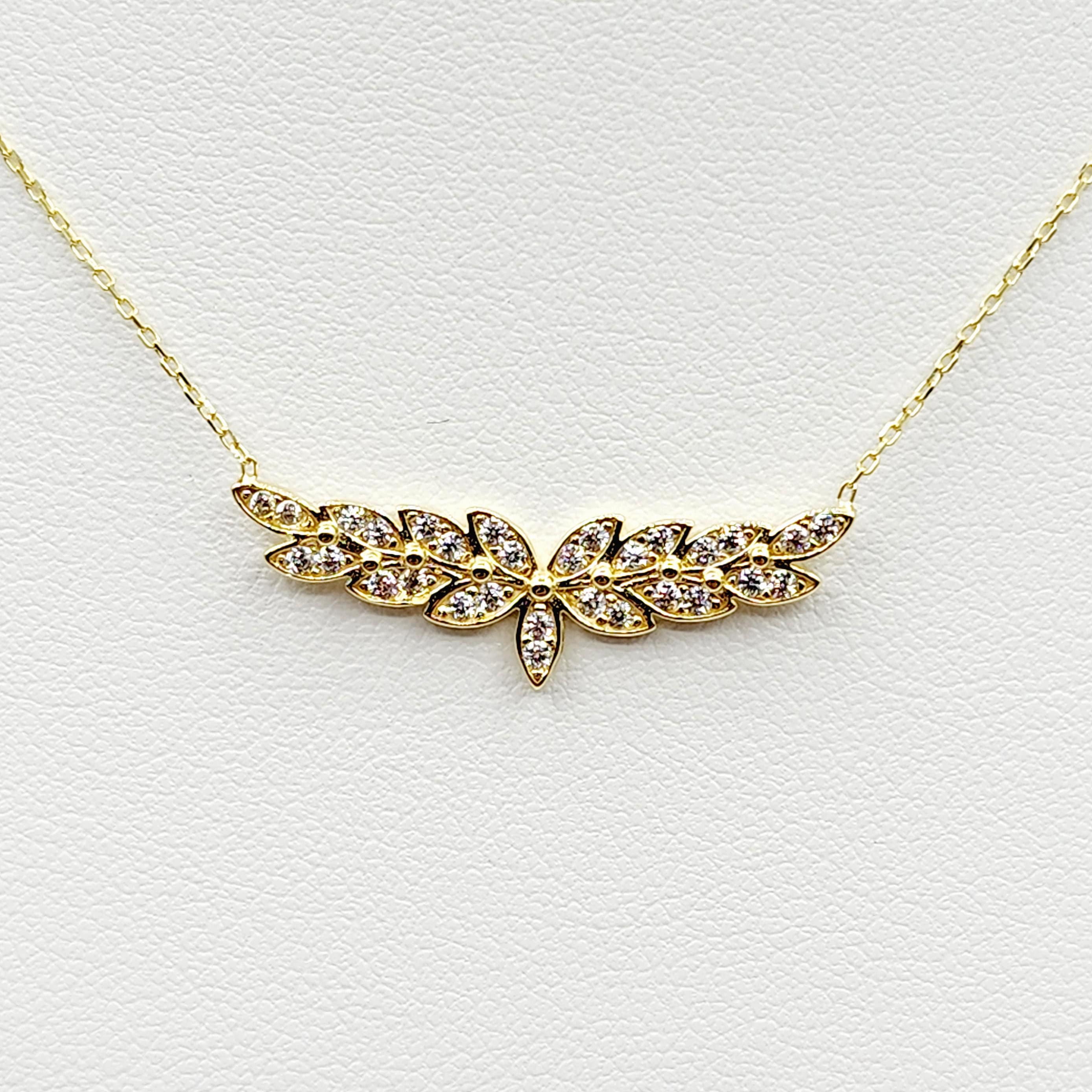 10K Yellow Gold Pendant With Chain, Graduation Gift, Anniversary Gift, Modern Gold Pendant, Christmas Gifts for Her
