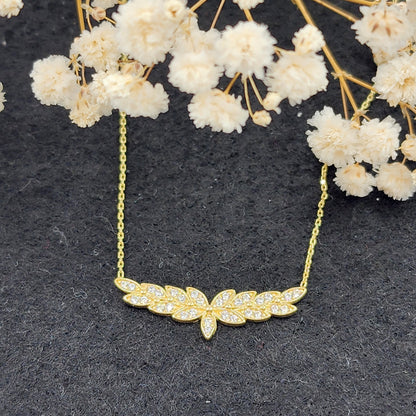 10K Yellow Gold Pendant With Chain, Graduation Gift, Anniversary Gift, Modern Gold Pendant, Christmas Gifts for Her