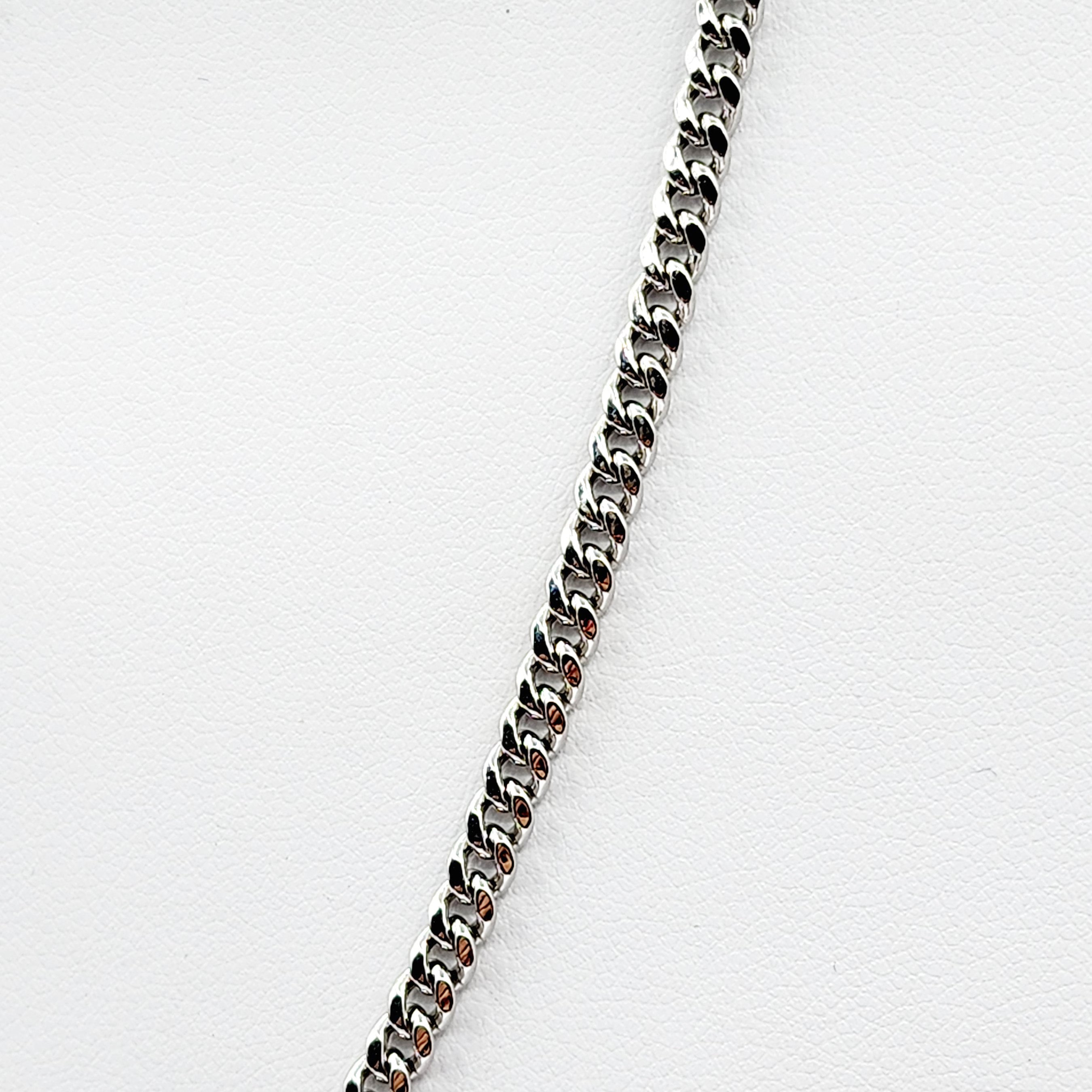 Gold Miami Cuban Chain | 10K White Gold Miami Cuban Chain, 3.5mm, 22 inches , Curb Gold Chain For Men and Women