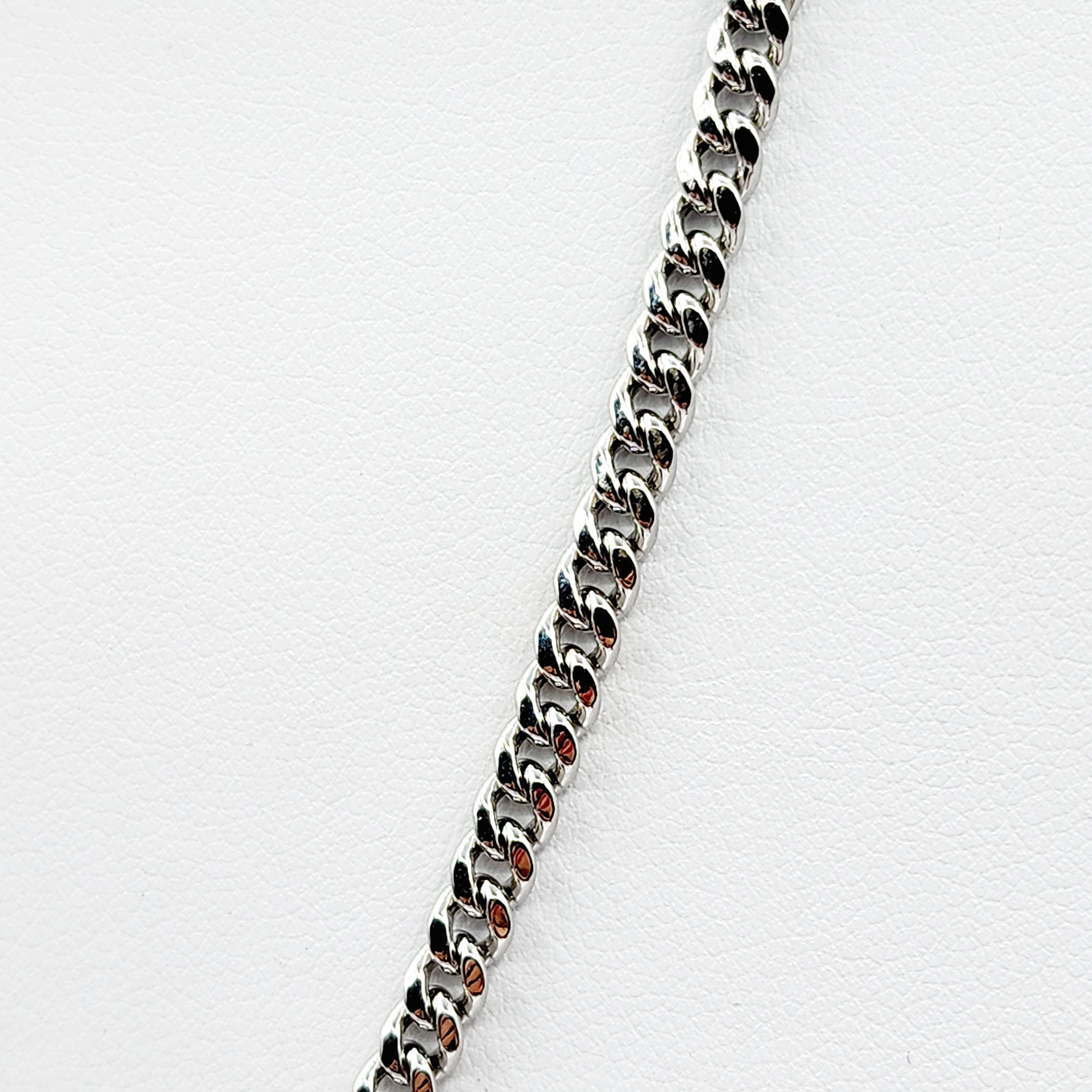 Gold Miami Cuban Chain | 10K White Gold Miami Cuban Chain, 3.5mm, 22 inches , Curb Gold Chain For Men and Women