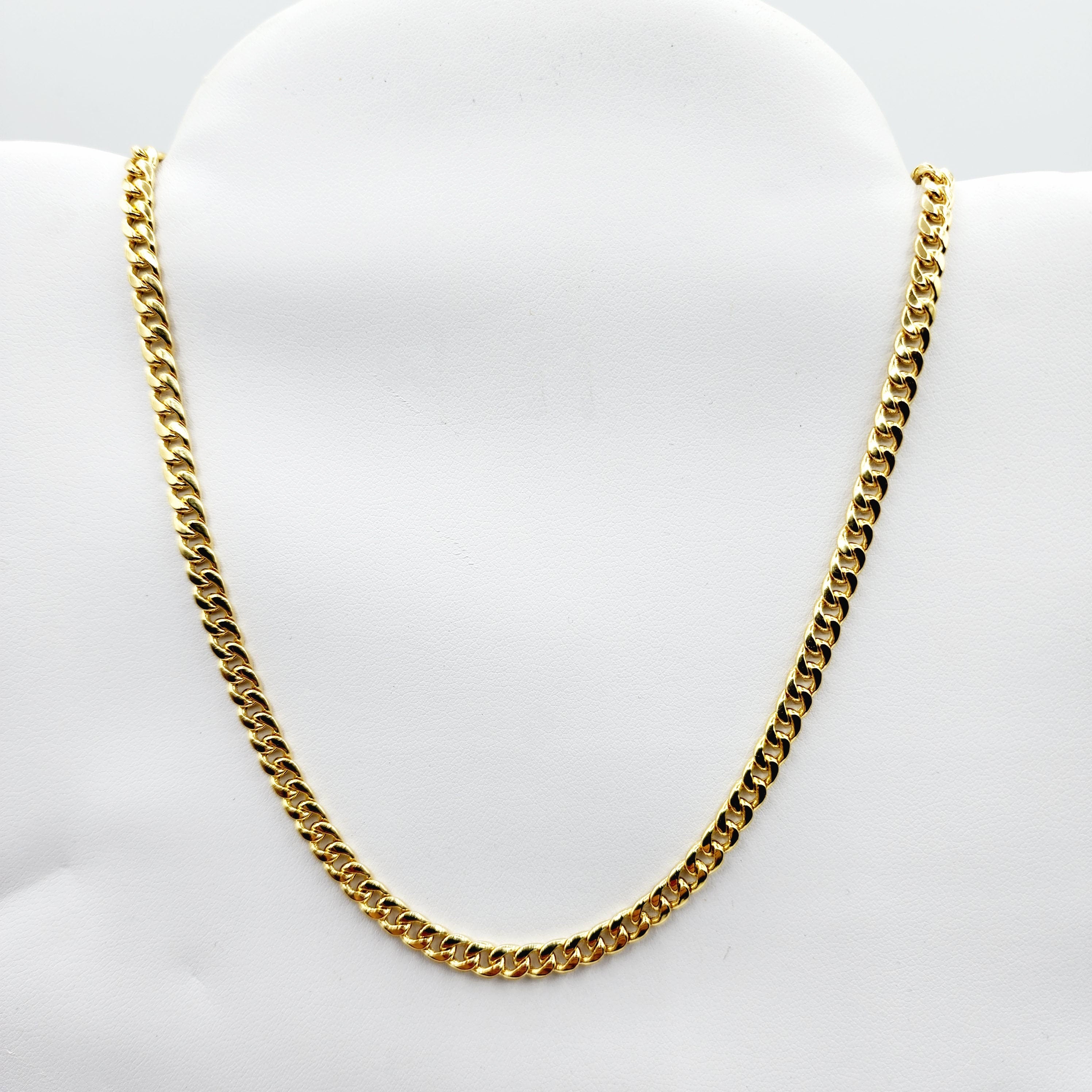 Gold Miami Cuban Chain | 10K Yellow Gold Miami Cuban Chain, 4.5mm, Curb Gold Chain For Men