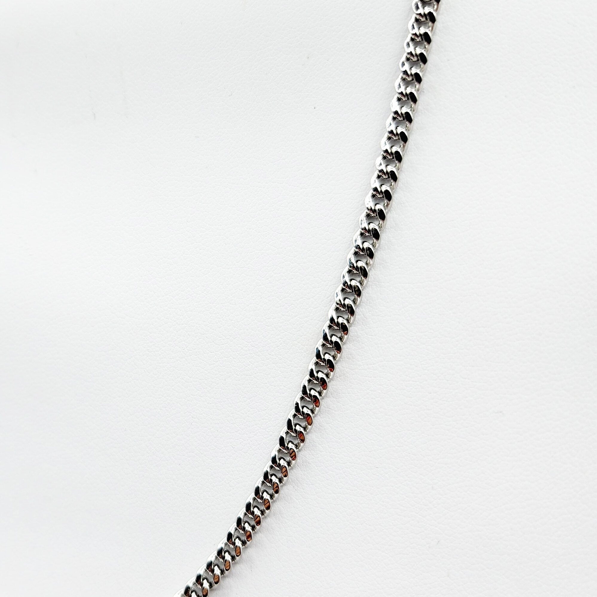 Gold Miami Cuban Chain | 10K White Gold Miami Cuban Chain, 3.5mm, 22 inches , Curb Gold Chain For Men and Women