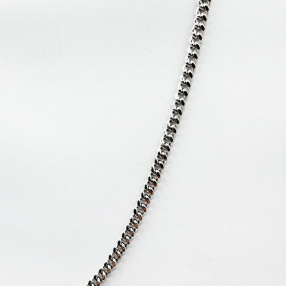 Gold Miami Cuban Chain | 10K White Gold Miami Cuban Chain, 3.5mm, 22 inches , Curb Gold Chain For Men and Women