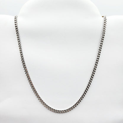 Gold Miami Cuban Chain | 10K White Gold Miami Cuban Chain, 3.5mm, 22 inches , Curb Gold Chain For Men and Women