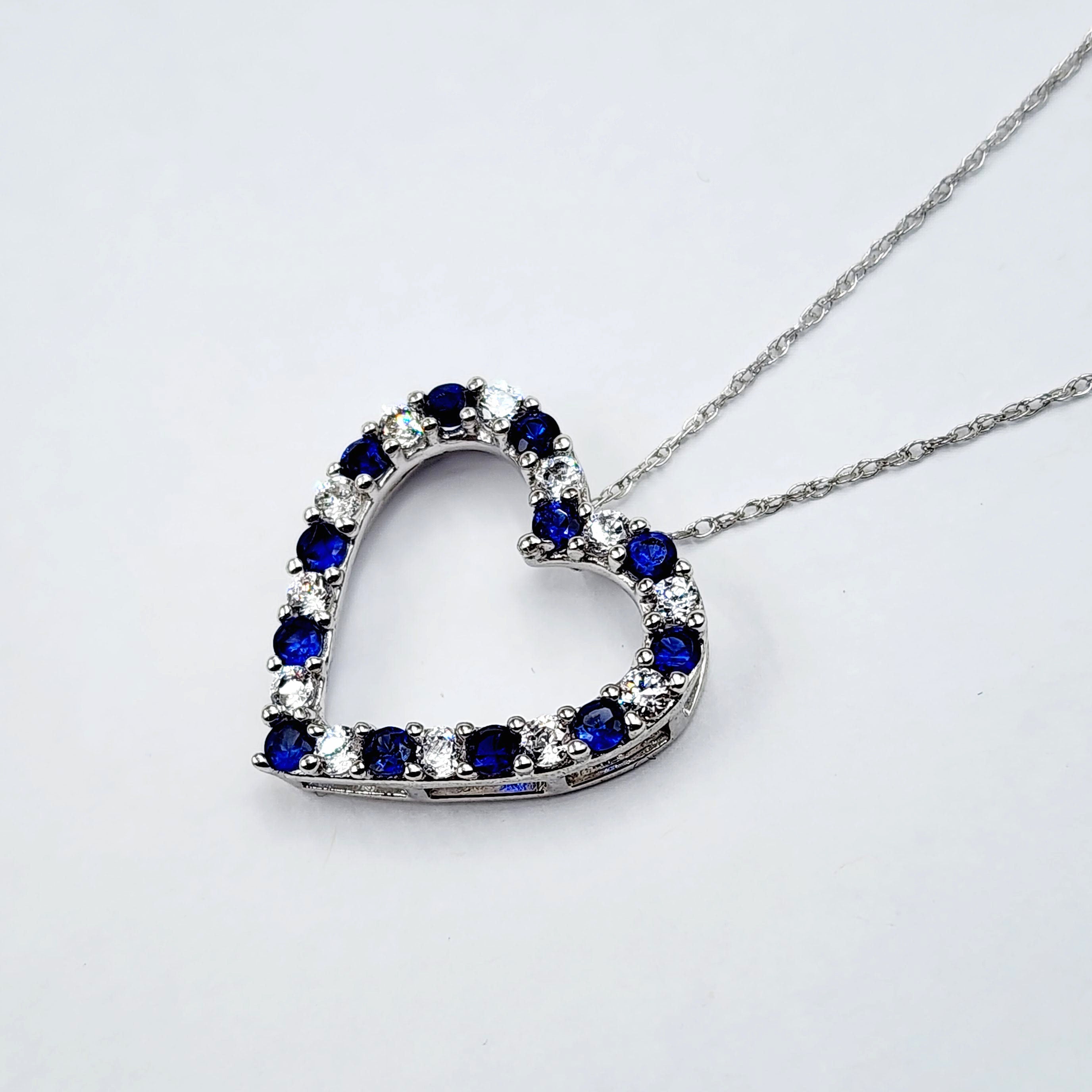 925 Sterling Silver Heart Shape CZ Pendant, Gift for Women Girls Valentine Gift for Girlfriend