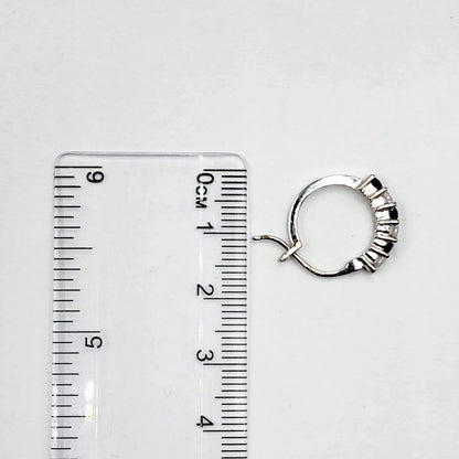 Sterling Silver Cubic Zirconia Hoop Earrings, Earrings For Her
