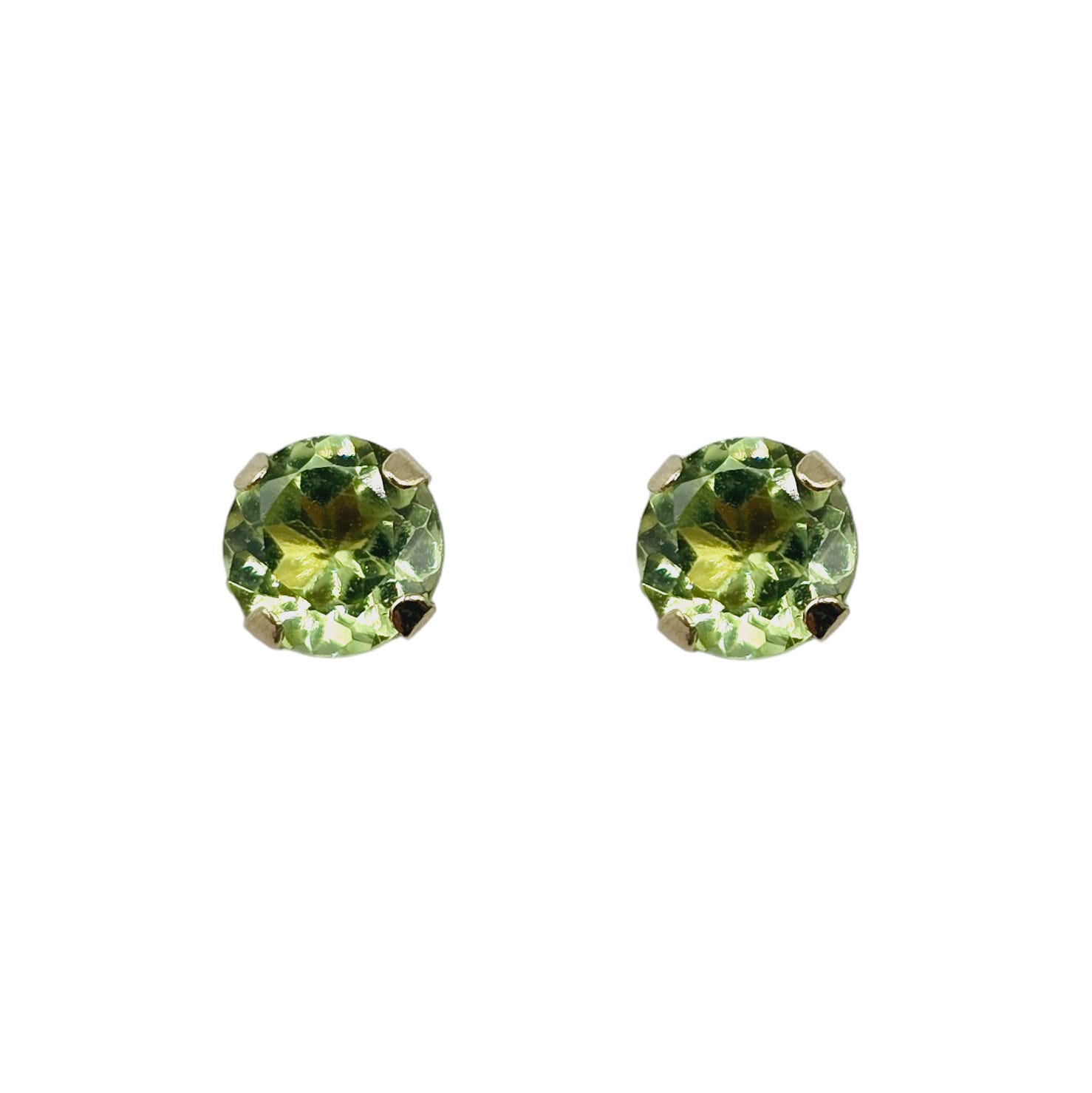 Gold Genuine Gemstone Stud Earrings,  Solid Gold Round Natural Birthstone 4mm Stud Earrings, Birthstone Earrings, Gift for Women