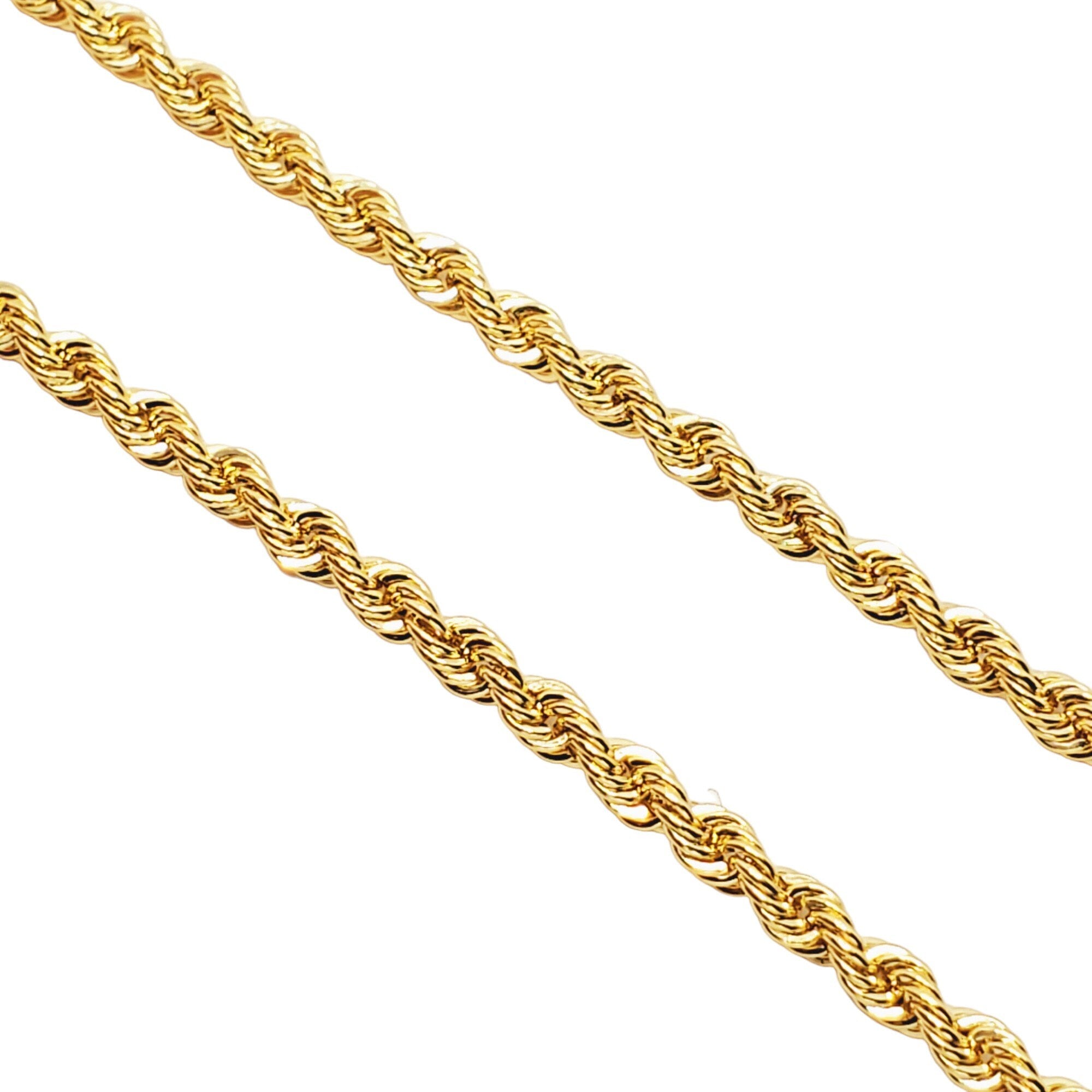 Gold Rope Anklet, 10K Yellow Gold Italian Rope 2.6mmAnklet, Ankle Bracelet, Foot Jewelry, Chain Anklet, Rope Chain Anklet, Anklet For Women