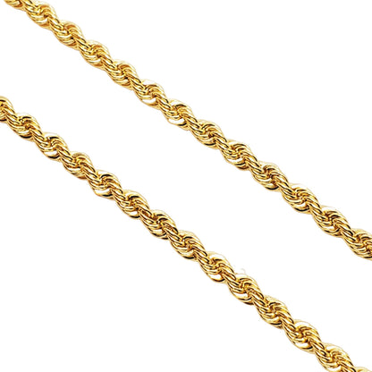 Gold Rope Anklet, 10K Yellow Gold Italian Rope 2.6mmAnklet, Ankle Bracelet, Foot Jewelry, Chain Anklet, Rope Chain Anklet, Anklet For Women