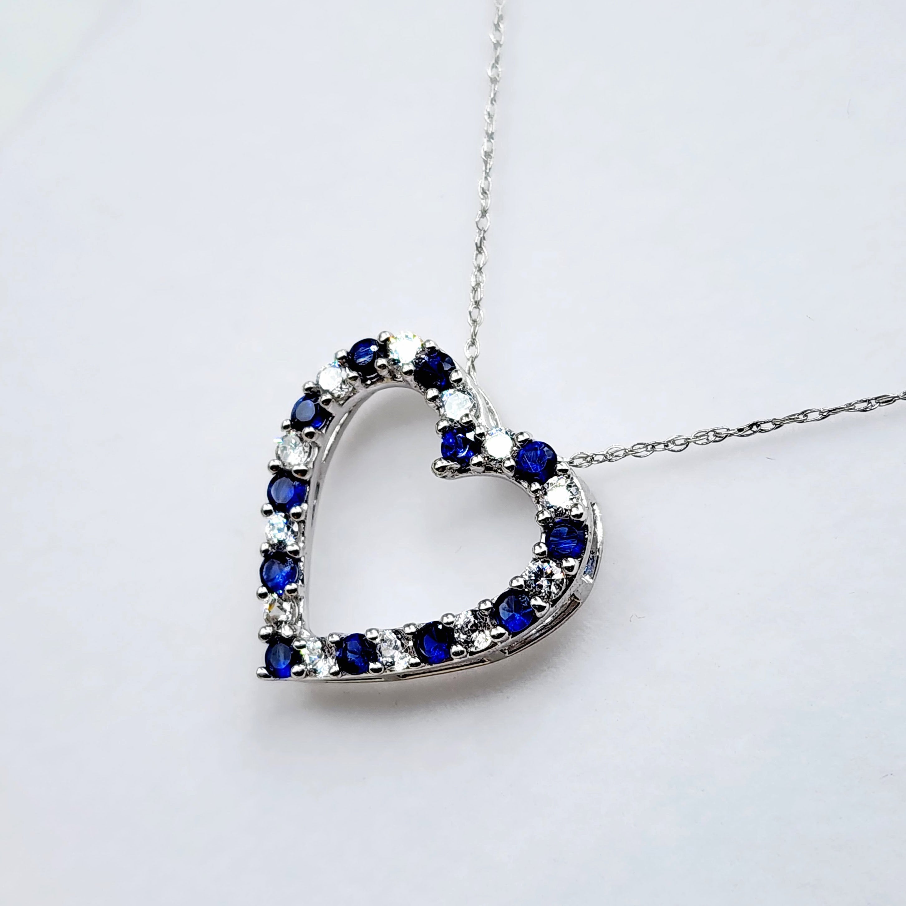 925 Sterling Silver Heart Shape CZ Pendant, Gift for Women Girls Valentine Gift for Girlfriend