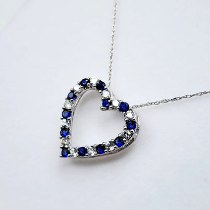 925 Sterling Silver Heart Shape CZ Pendant, Gift for Women Girls Valentine Gift for Girlfriend