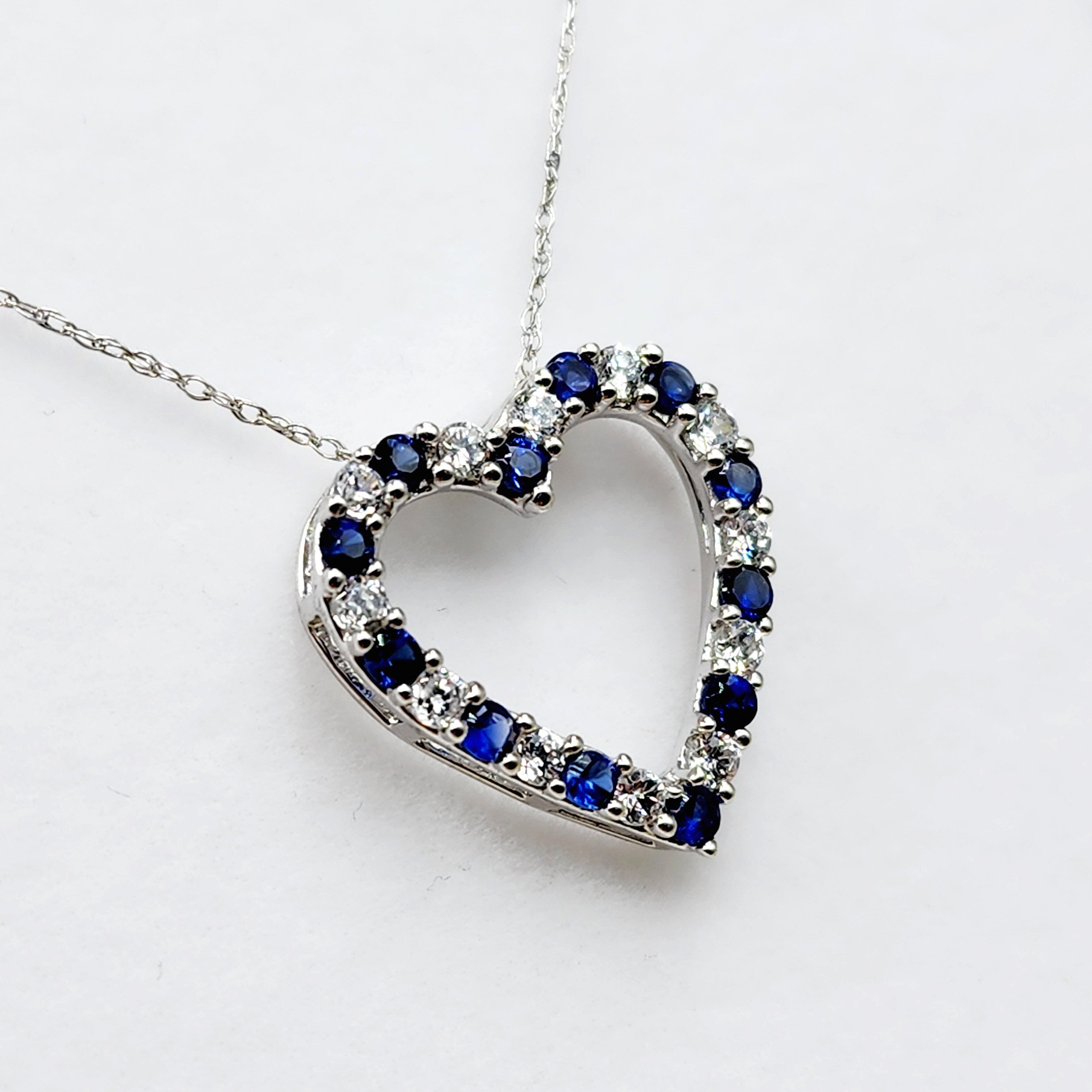 925 Sterling Silver Heart Shape CZ Pendant, Gift for Women Girls Valentine Gift for Girlfriend