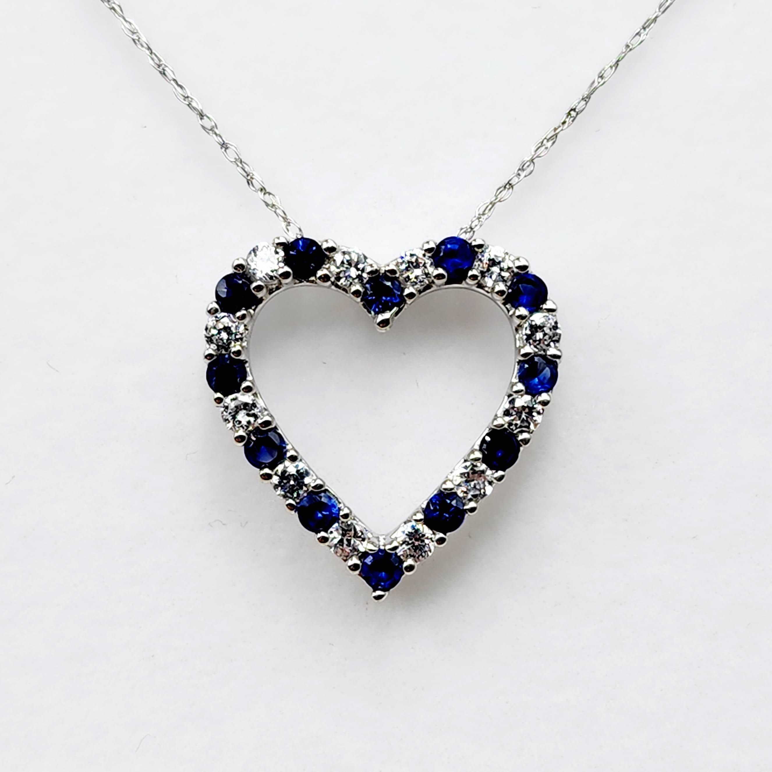 925 Sterling Silver Heart Shape CZ Pendant, Gift for Women Girls Valentine Gift for Girlfriend