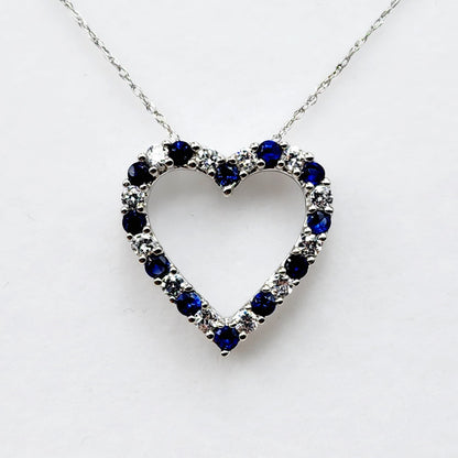 925 Sterling Silver Heart Shape CZ Pendant, Gift for Women Girls Valentine Gift for Girlfriend