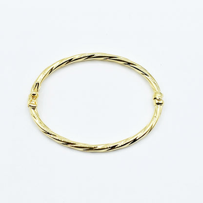 Gold Bangle for Baby, 10K Solid Gold Baby Bangle, Gift for Baby, Toddler Bracelet, Baby Shower Gift, Baby Christening Gift, Child's Bangle