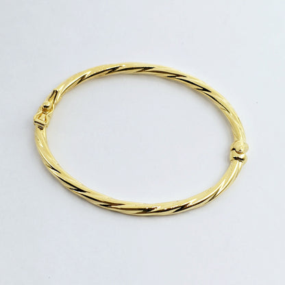 Gold Bangle for Baby, 10K Solid Gold Baby Bangle, Gift for Baby, Toddler Bracelet, Baby Shower Gift, Baby Christening Gift, Child's Bangle