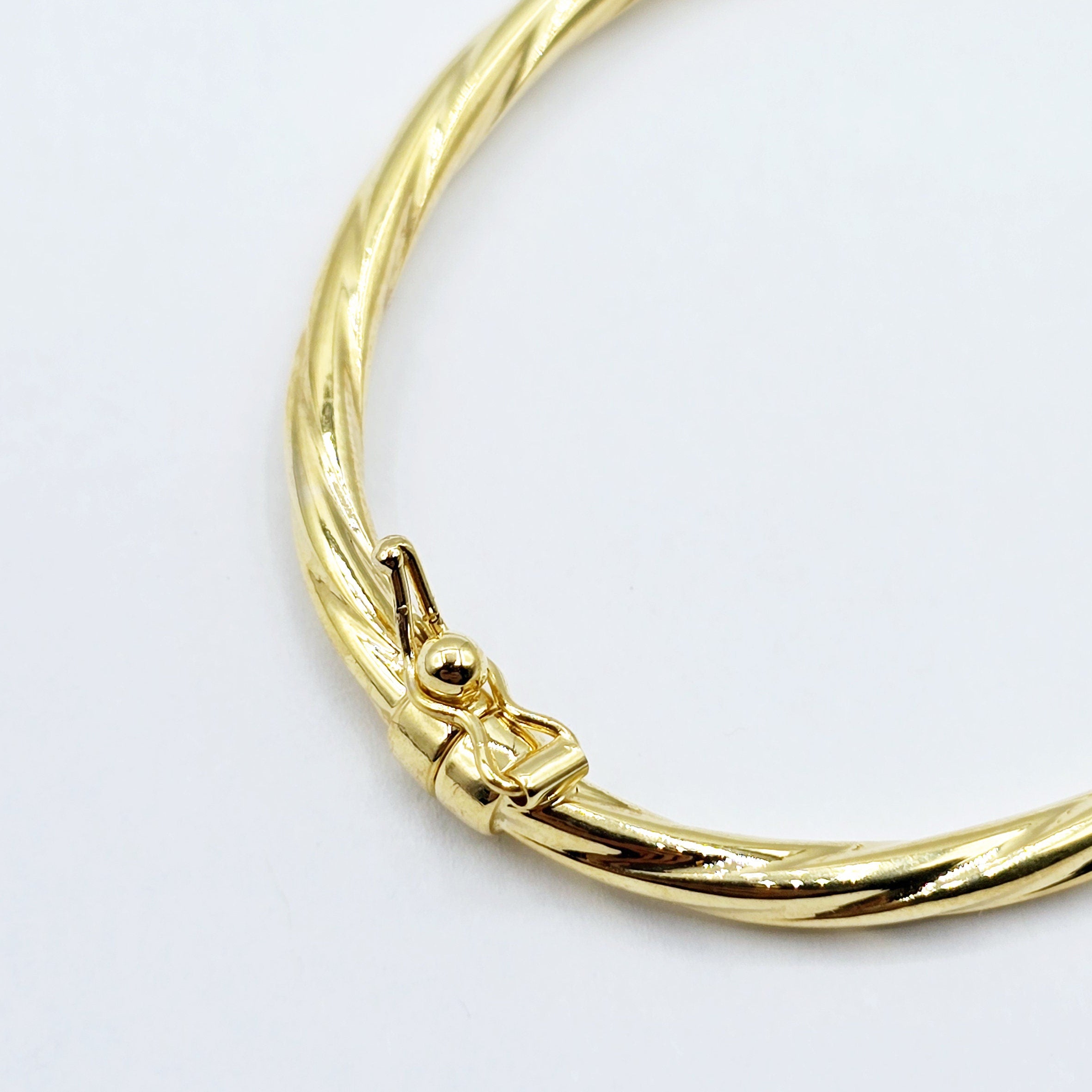 Gold Bangle for Baby, 10K Solid Gold Baby Bangle, Gift for Baby, Toddler Bracelet, Baby Shower Gift, Baby Christening Gift, Child's Bangle