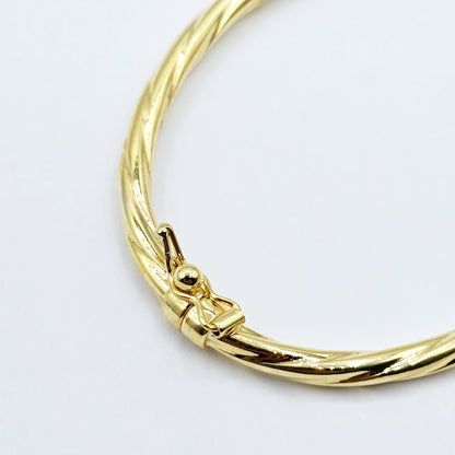 Gold Bangle for Baby, 10K Solid Gold Baby Bangle, Gift for Baby, Toddler Bracelet, Baby Shower Gift, Baby Christening Gift, Child's Bangle