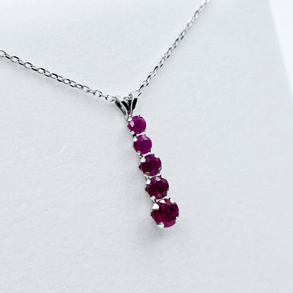 14K White Gold Ruby 1.5ct Pendant, 14K Gold, Gemstone Jewelry, Luxury Pendant, Gift for Her, Ruby Jewelry, Ruby Necklace, Fine Jewelry