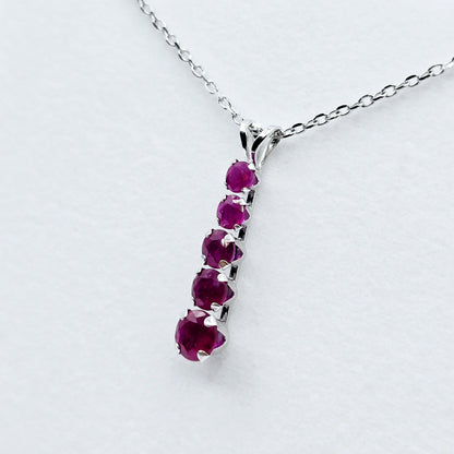 14K White Gold Ruby 1.5ct Pendant, 14K Gold, Gemstone Jewelry, Luxury Pendant, Gift for Her, Ruby Jewelry, Ruby Necklace, Fine Jewelry