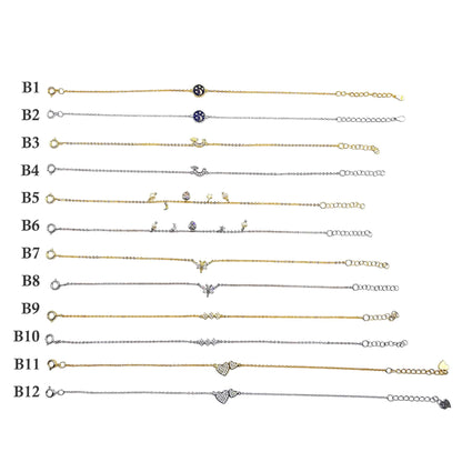 Sterling Silver Bracelet Set, Assorted Designs with Gold-Plated or Rhodium-Plated Finishes