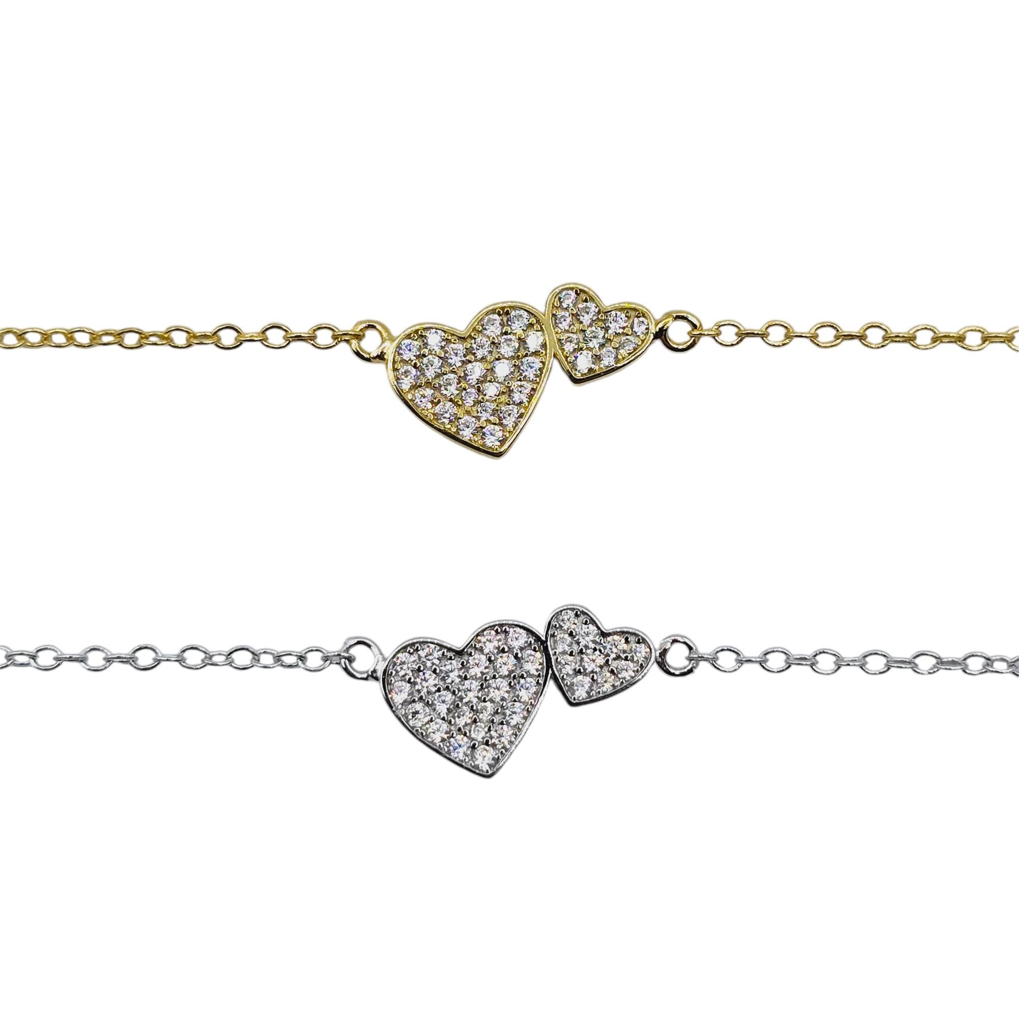 Sterling Silver Bracelet Set, Assorted Designs with Gold-Plated or Rhodium-Plated Finishes