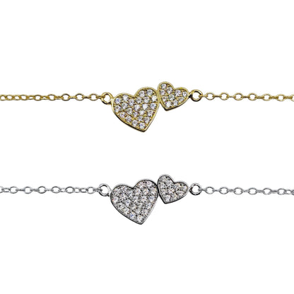 Sterling Silver Bracelet Set, Assorted Designs with Gold-Plated or Rhodium-Plated Finishes