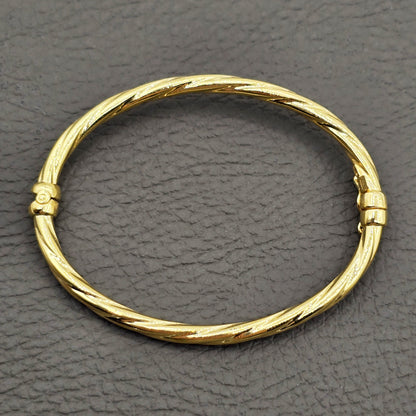 Gold Bangle for Baby, 10K Solid Gold Baby Bangle, Gift for Baby, Toddler Bracelet, Baby Shower Gift, Baby Christening Gift, Child's Bangle