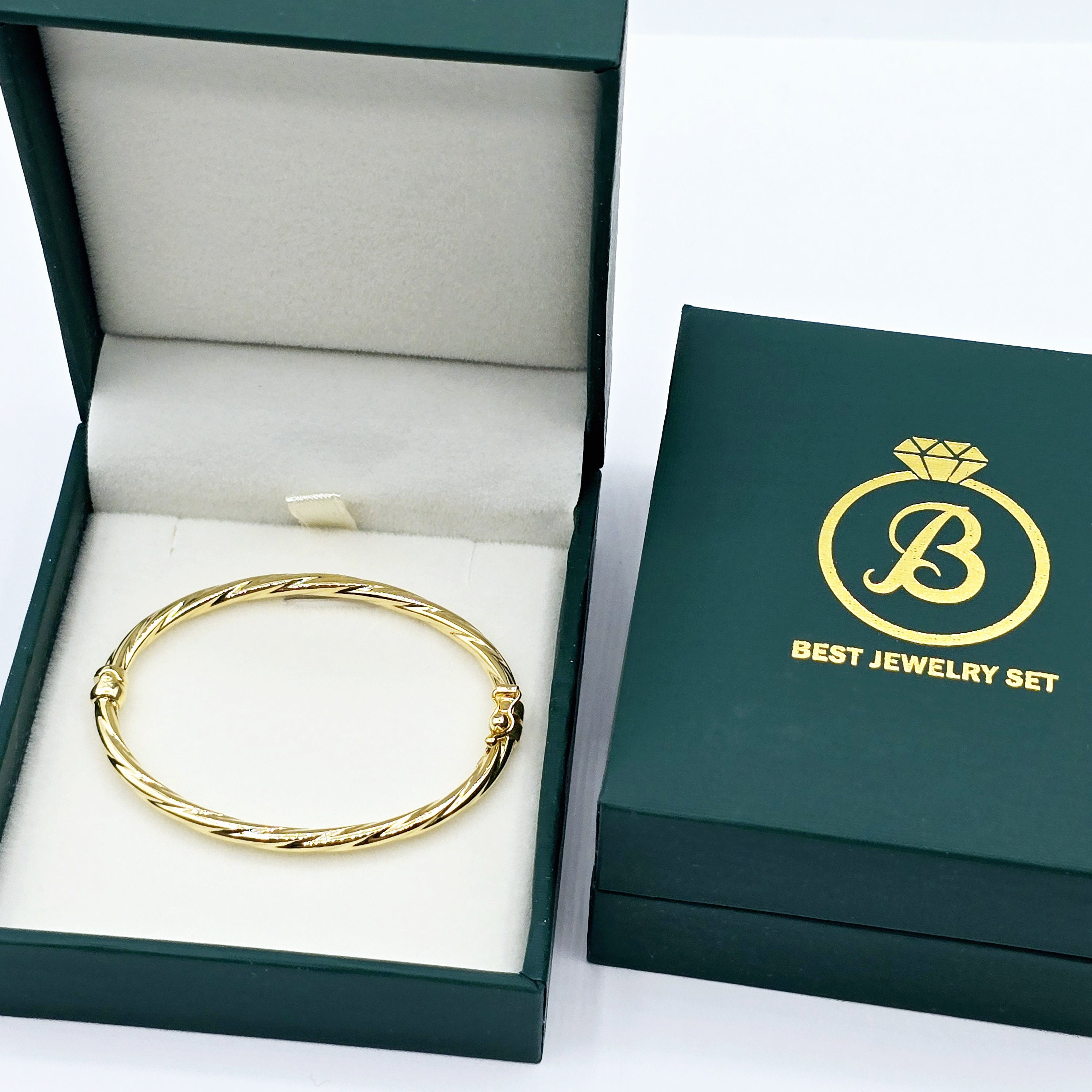 Gold Bangle for Baby, 10K Solid Gold Baby Bangle, Gift for Baby, Toddler Bracelet, Baby Shower Gift, Baby Christening Gift, Child's Bangle