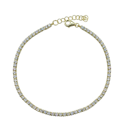 Sterling Silver Tennis Bracelet and Necklace Set with Cubic Zirconia - Elegant Jewelry Set
