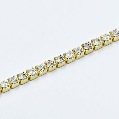 Sterling Silver Tennis Bracelet and Necklace Set with Cubic Zirconia - Elegant Jewelry Set
