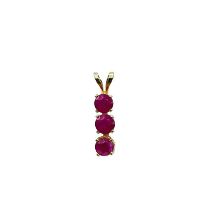 14K Yellow Gold Genuine Ruby 4x4mm Pendant, Birthstone Necklace For Women, Gift For Her, July Birthstone Pendant