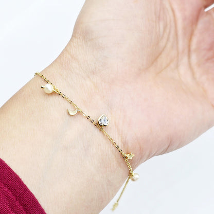 Sterling Silver Bracelet Set, Assorted Designs with Gold-Plated or Rhodium-Plated Finishes