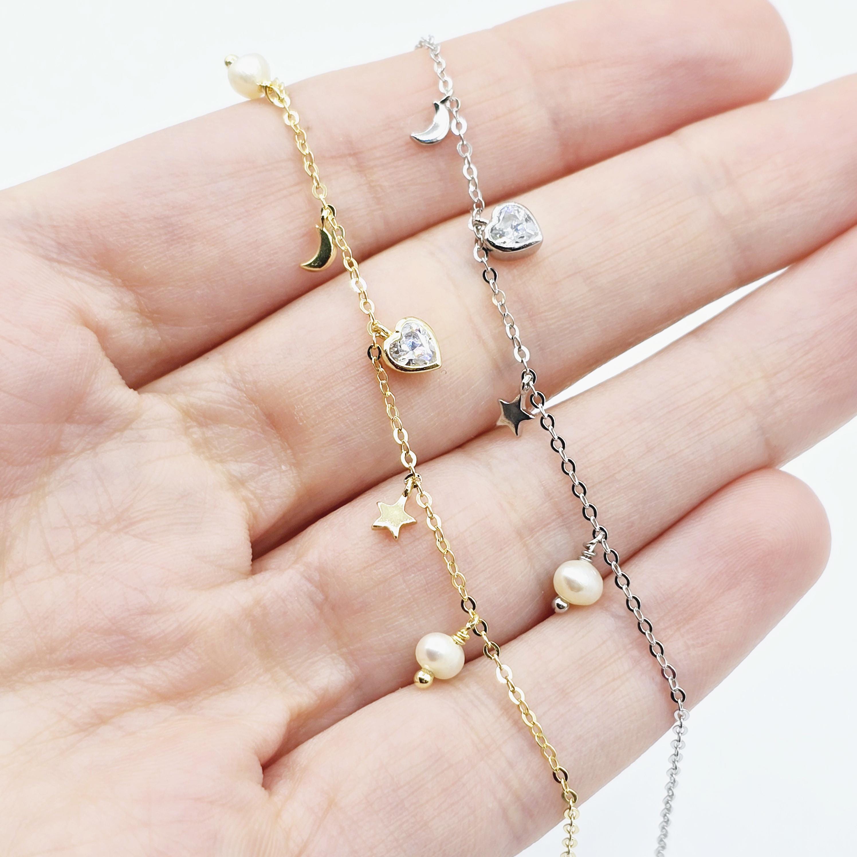 Sterling Silver Bracelet Set, Assorted Designs with Gold-Plated or Rhodium-Plated Finishes