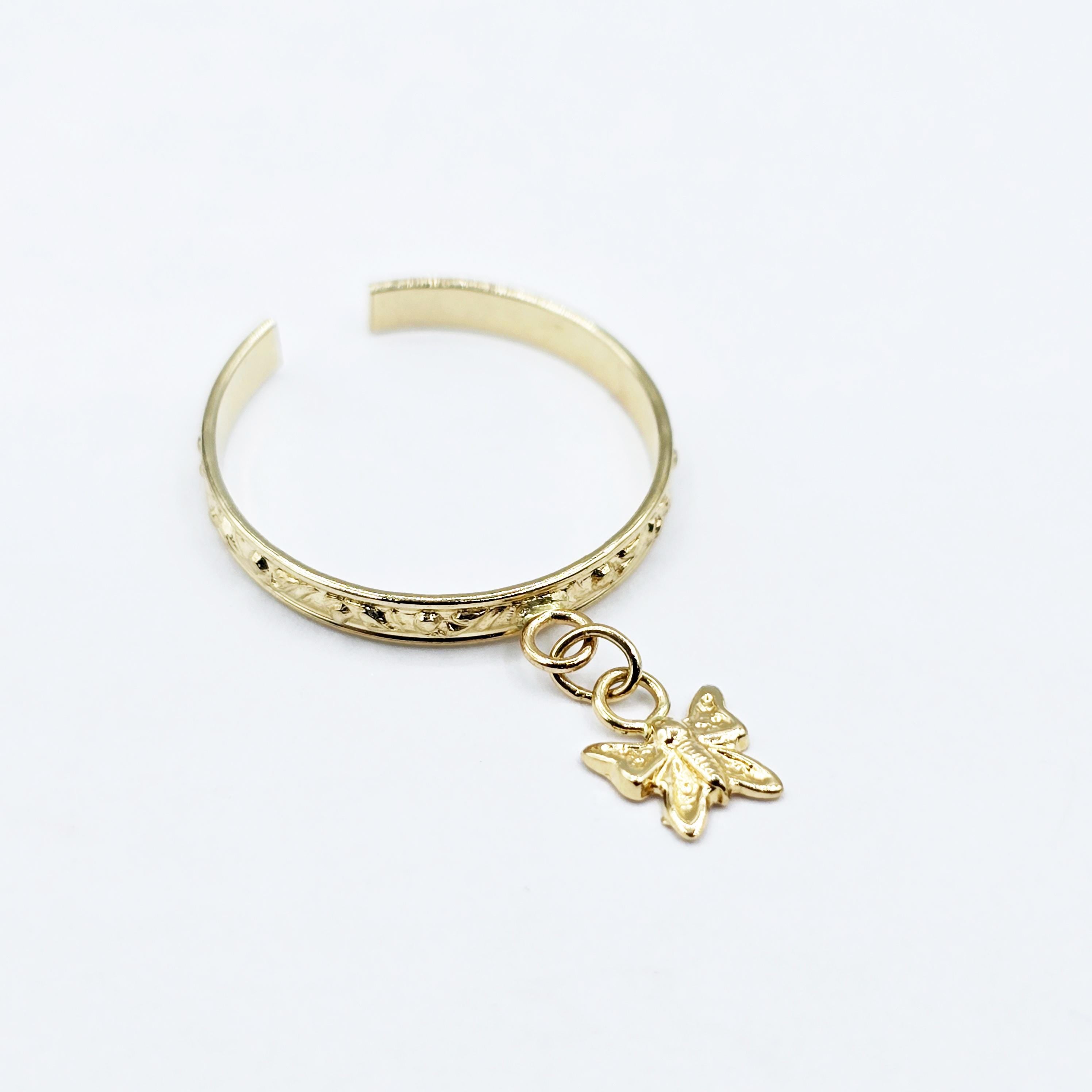 14K Yellow Gold  Toe Ring, Solid Gold Toe Ring, Minimalist Gold Toe Ring, Classic Adjustable Toe Ring, Luxury Toe Ring, Gift for Her