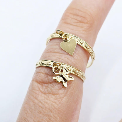 14K Yellow Gold  Toe Ring, Solid Gold Toe Ring, Minimalist Gold Toe Ring, Classic Adjustable Toe Ring, Luxury Toe Ring, Gift for Her