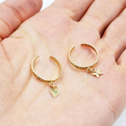 14K Yellow Gold  Toe Ring, Solid Gold Toe Ring, Minimalist Gold Toe Ring, Classic Adjustable Toe Ring, Luxury Toe Ring, Gift for Her