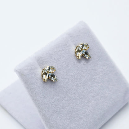 14K Gold Aquamarine Stud Earrings, Yellow Gold Genuine Aquamarine Stud Earrings, March Birthstone, Gift for Her