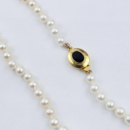 Genuine Freshwater Pearls 5.4mm Necklace 18 inches, Elegant Real Pearl Necklace for Women, Bridal Pearl Necklace, Anniversary Gift