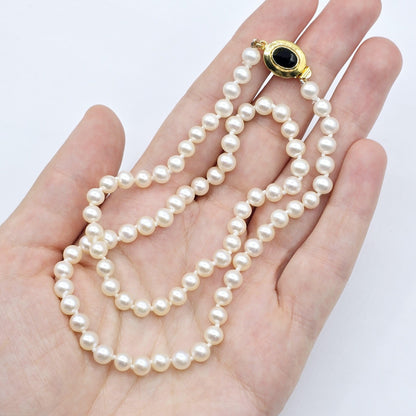 Genuine Freshwater Pearls 5.4mm Necklace 18 inches, Elegant Real Pearl Necklace for Women, Bridal Pearl Necklace, Anniversary Gift