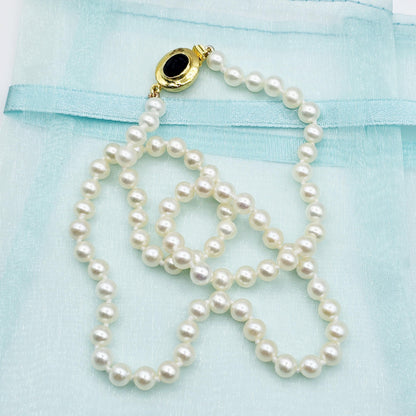 Genuine Freshwater Pearls 5.4mm Necklace 18 inches, Elegant Real Pearl Necklace for Women, Bridal Pearl Necklace, Anniversary Gift