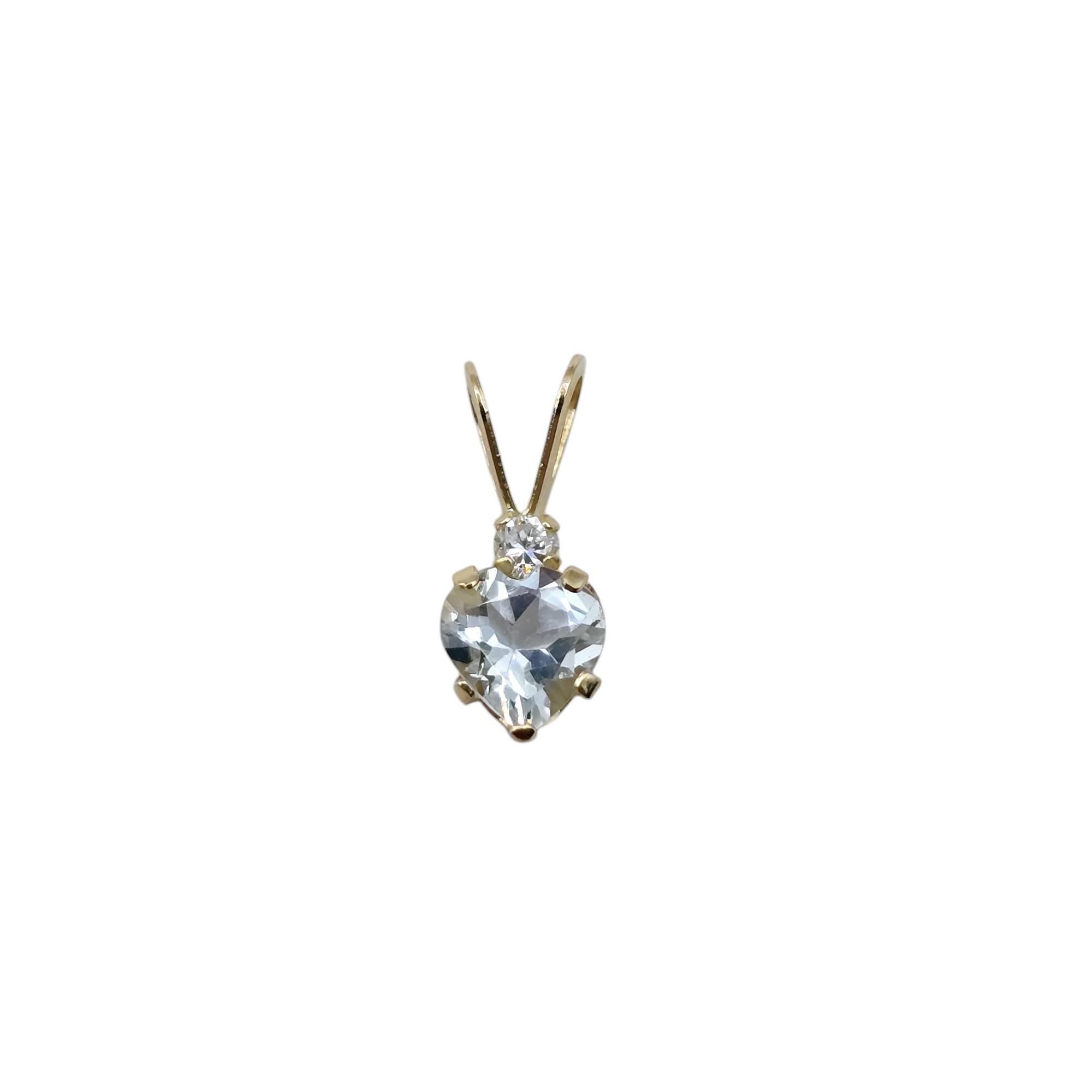Gold Natural Gemstone 5mm Pendant Necklace, 10K Yellow Gold  Heart Shaped Genuine Stone Pendant, Birthstone Jewellery, Valentine Gift