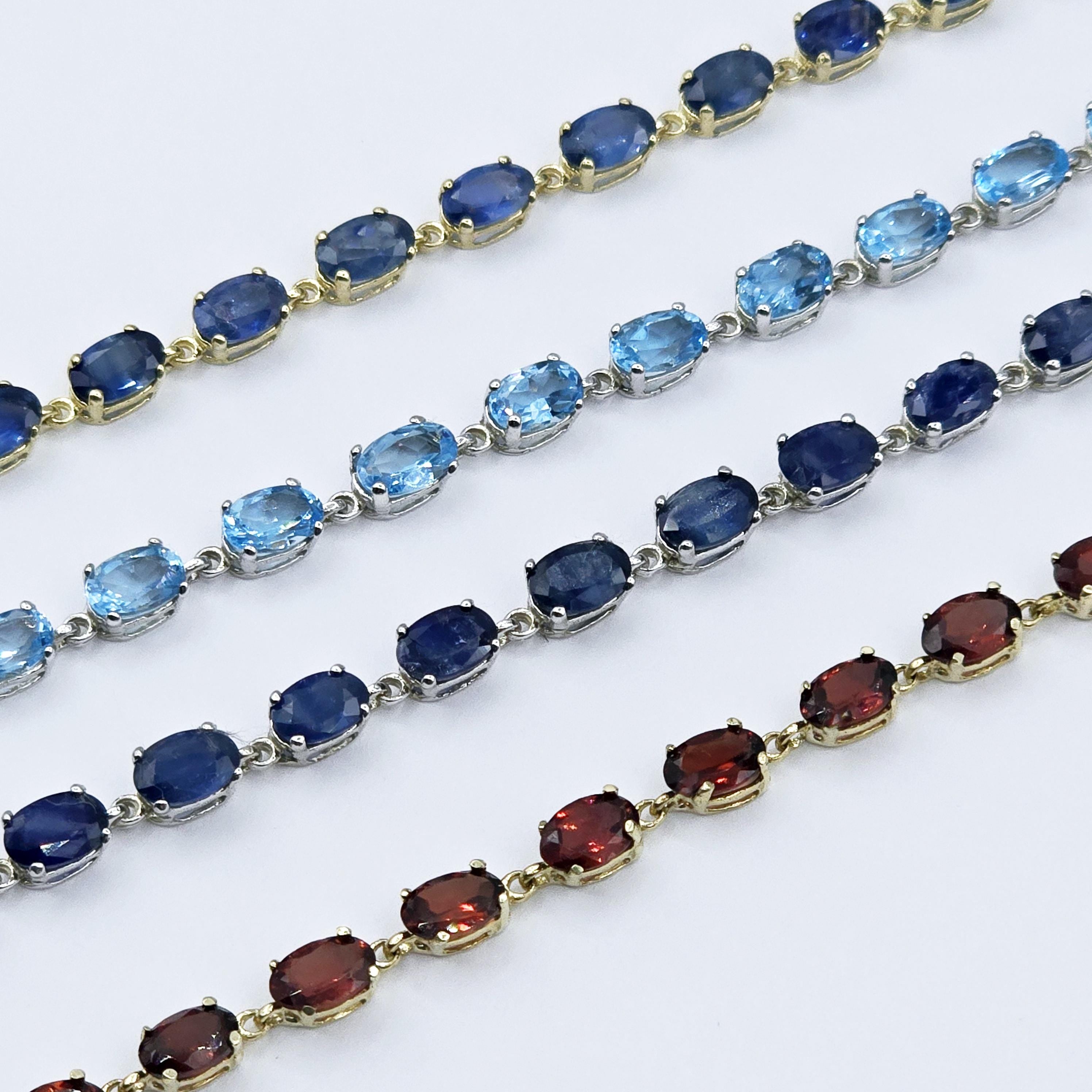 Elegant Solid Gold Bracelet with Genuine Gemstones, Gold jewelry Bracelet, Luxury Gemstone Bracelet, Bracelet for Women