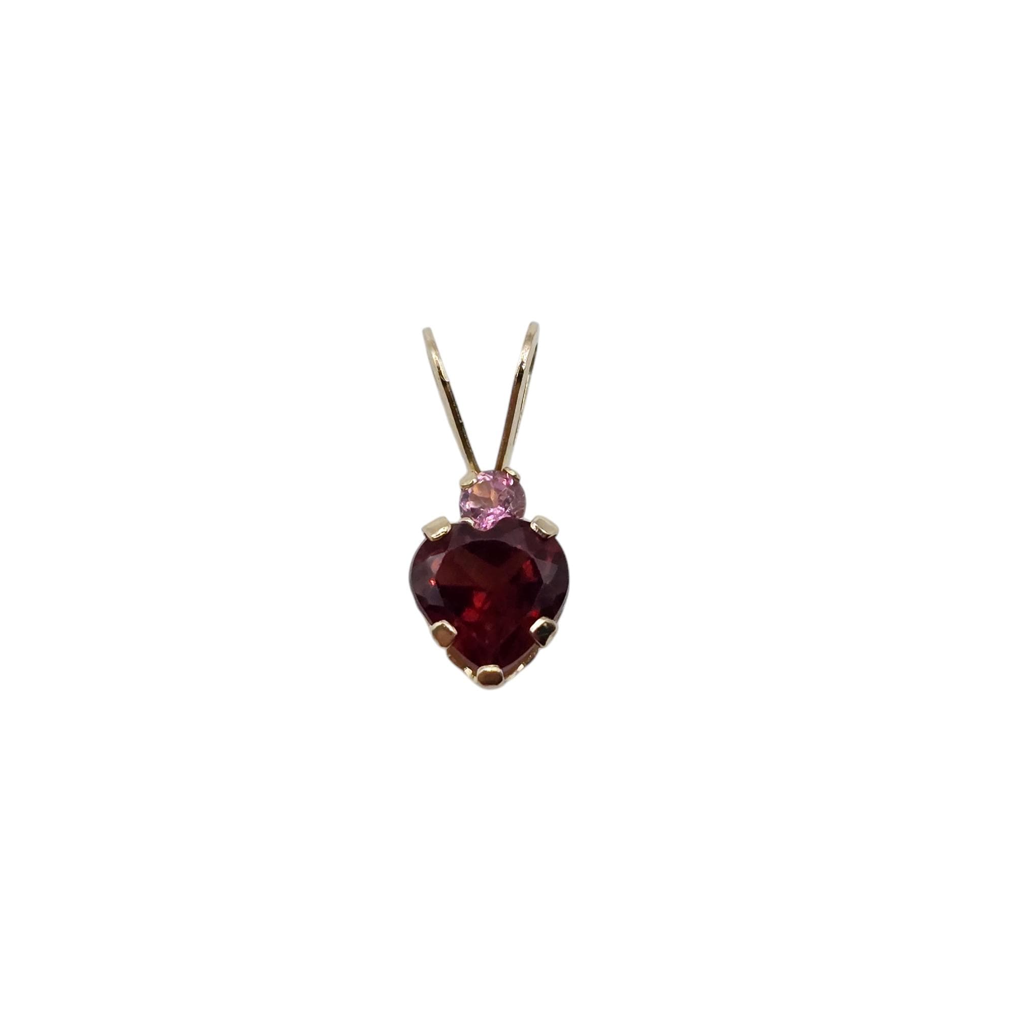 Gold Natural Gemstone 5mm Pendant Necklace, 10K Yellow Gold  Heart Shaped Genuine Stone Pendant, Birthstone Jewellery, Valentine Gift