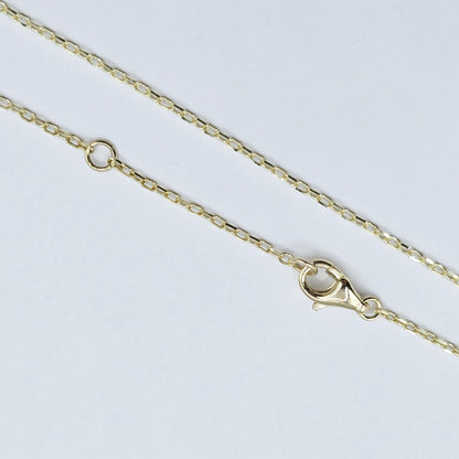 Gold Flower Pendant Necklace , 10K Yellow Gold Flower Necklace For Women, Anniversary Gift, Floral Jewelry