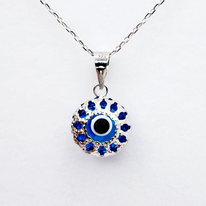 Gold Evil Eye Necklace | 10K Gold Evil Eye Pendant | Good Luck Necklace | Protection Pendant